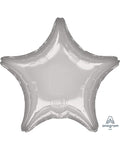 Metallic Silver Star Foil Balloon - 18" Foil