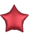 Silk Lustre Dark Red Star Balloon - 18" Foil