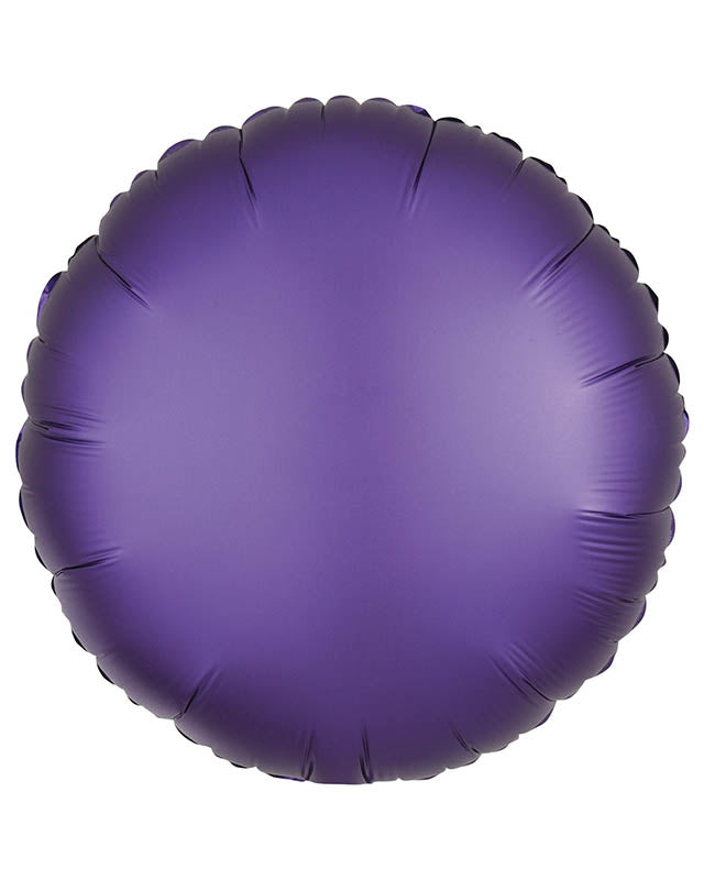 Silk Lustre Purple Round Balloon - 18" Foil (Unpackaged)