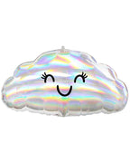 Iridescent Cloud Shaped Balloon - 23" x 12" Foil