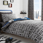 Football Blue Reversible Kids Duvet Set