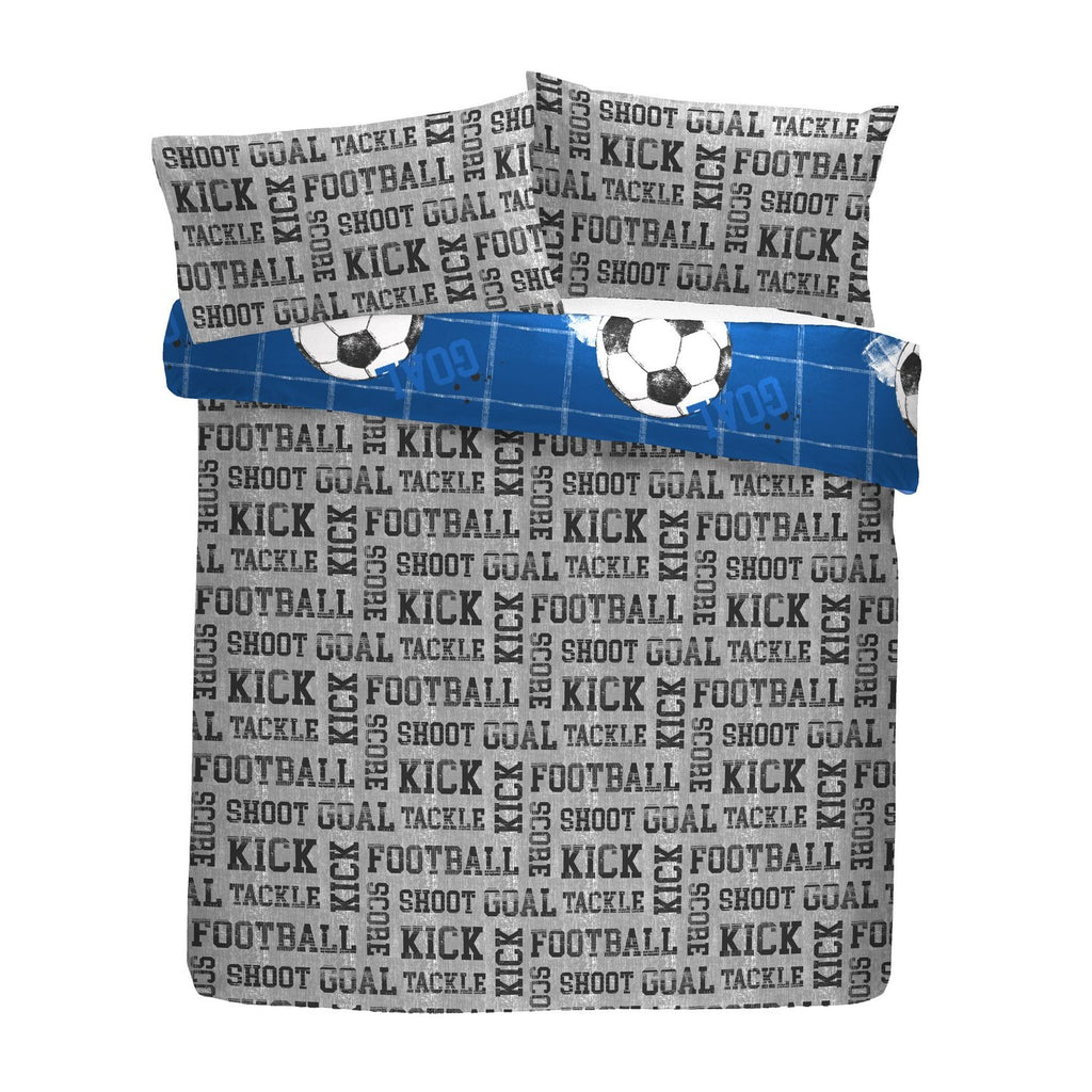 Football Blue Reversible Kids Duvet Set