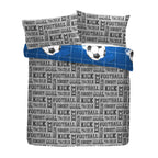Football Blue Reversible Kids Duvet Set