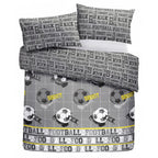 Football Grey Reversible Kids Duvet Set