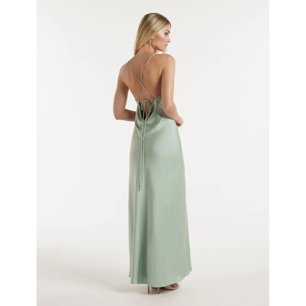 Forever New Blair Back-Detail Maxi Dress - Sage - Beales department store