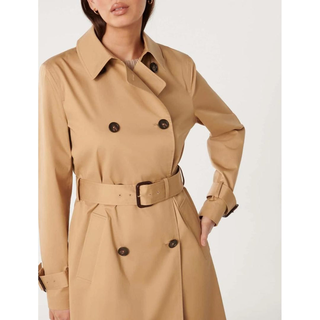 Forever New Jacinta Classic Trench Coat - Camel - Beales department store