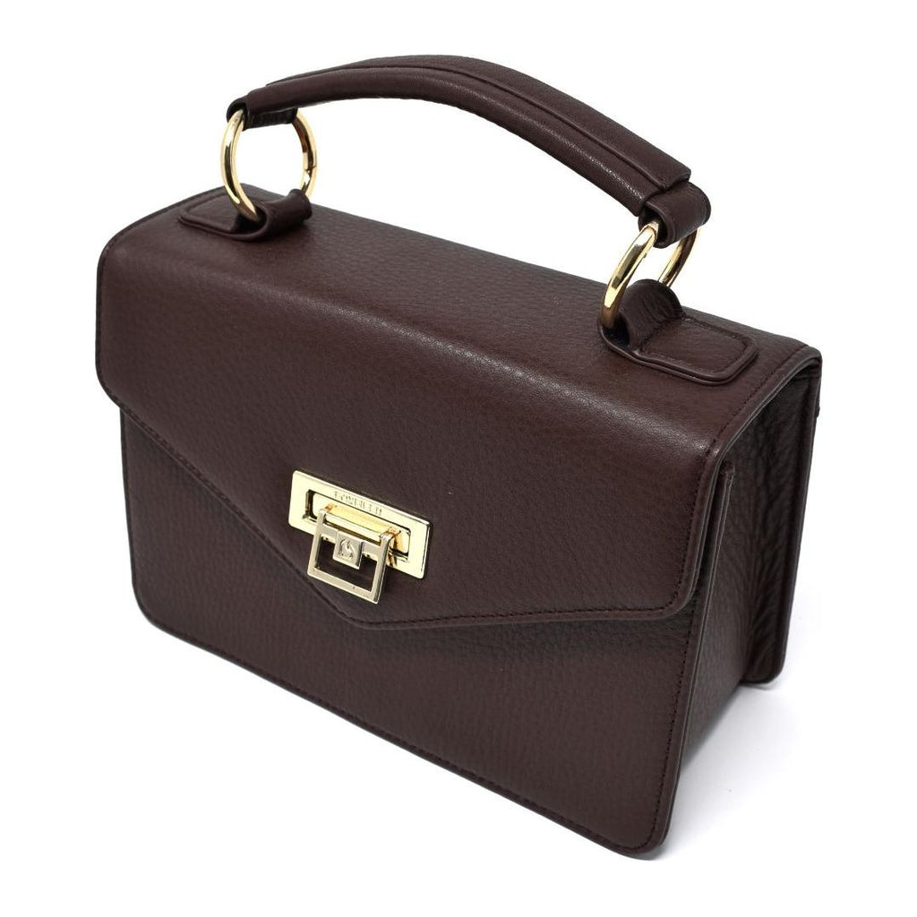 Foxfield Leather Dent Structured Cross Body Bag - Brown - Beales department store