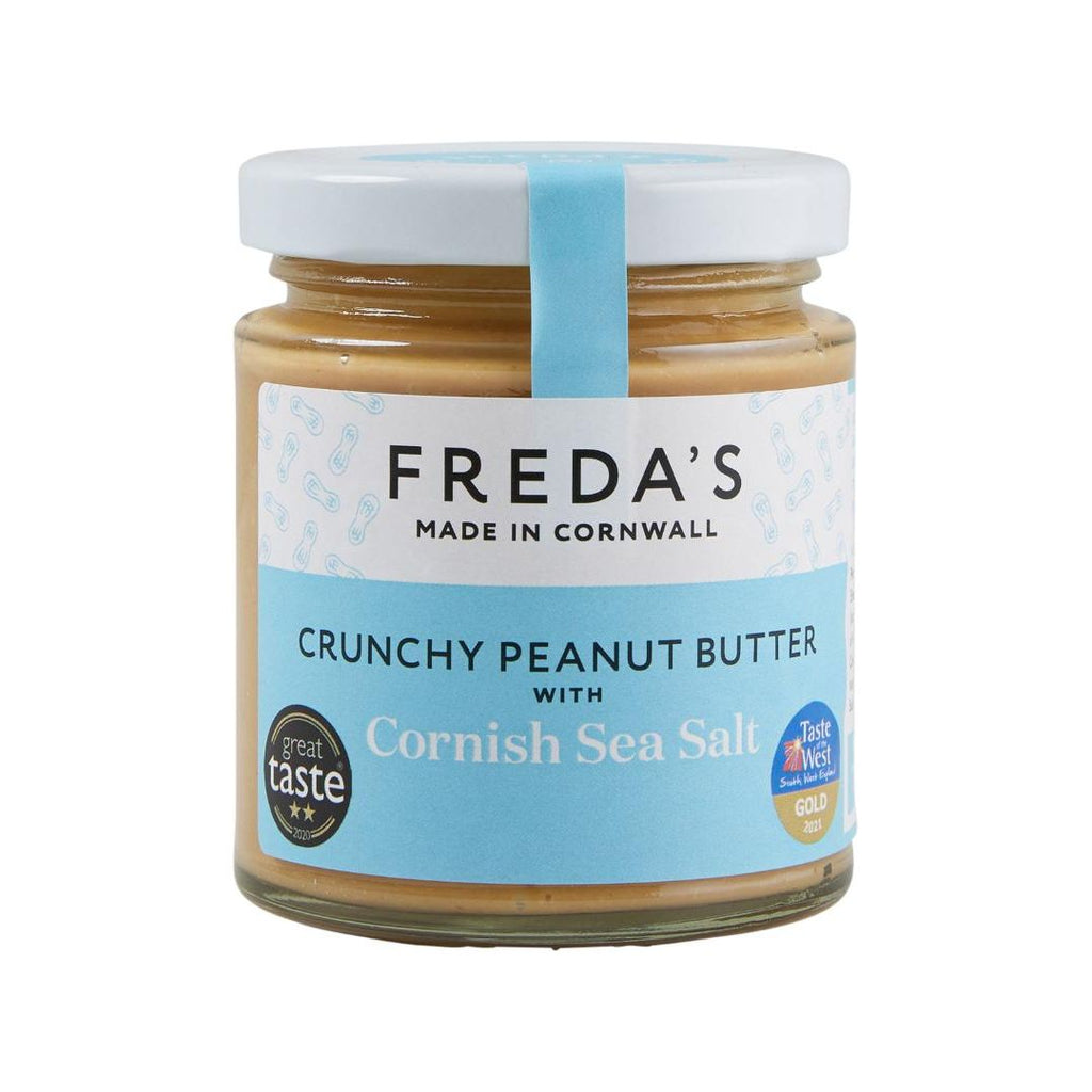 Freda’s Crunchy Peanut Butter with Cornish Sea Salt 180g - Beales department store