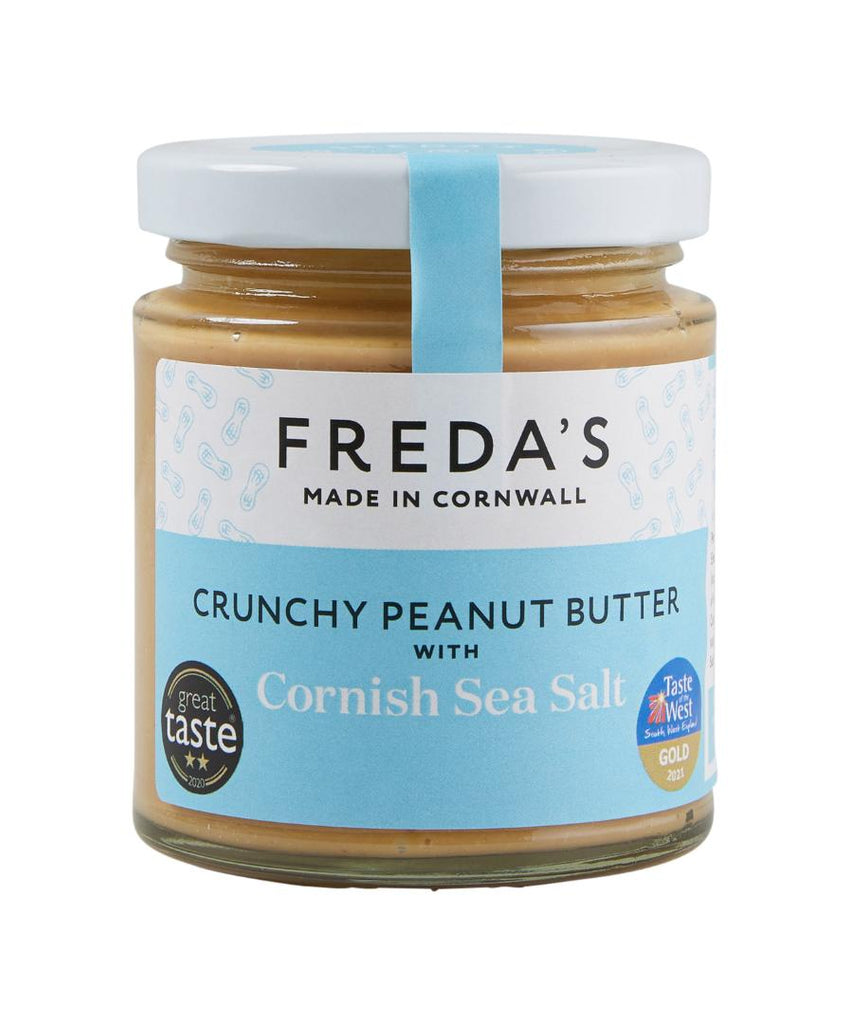 Freda’s Crunchy Peanut Butter with Cornish Sea Salt 180g - Beales department store