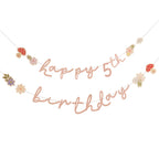 Customisable Age Floral Birthday Bunting