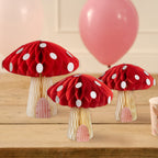 Paper Honeycomb Toadstool Decorations- 5 Inner Pack
