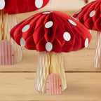 Paper Honeycomb Toadstool Decorations- 5 Inner Pack