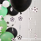 Black and White Football Balloon Tails- 5 Inner Pack