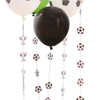 Black and White Football Balloon Tails- 5 Inner Pack