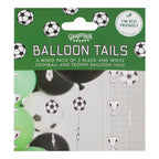 Black and White Football Balloon Tails- 5 Inner Pack