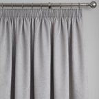 Galaxy Silver Grey Dim Out Pencil Pleat Curtains