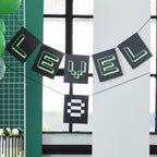 Customisable Age Black and Green Level Up Bunting- 5 Inner Pack
