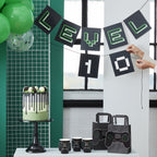 Customisable Age Black and Green Level Up Bunting- 5 Inner Pack