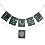 Customisable Age Black and Green Level Up Bunting- 5 Inner Pack