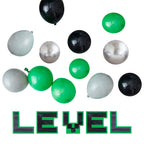 Black, Green and Grey Balloon Mosaic Balloon Pack with Letters