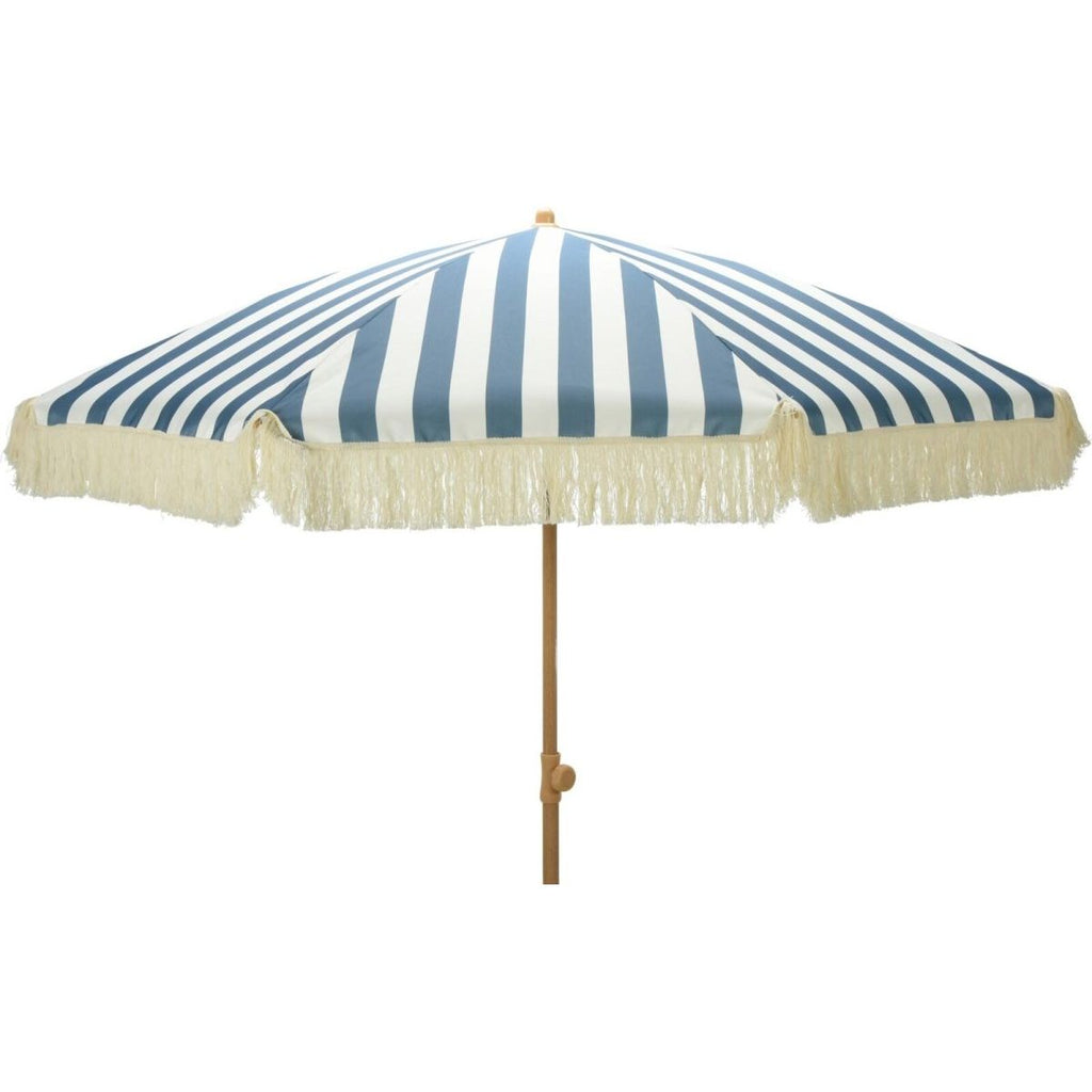 Garden Umbrella 200cm - Blue & White - Beales department store