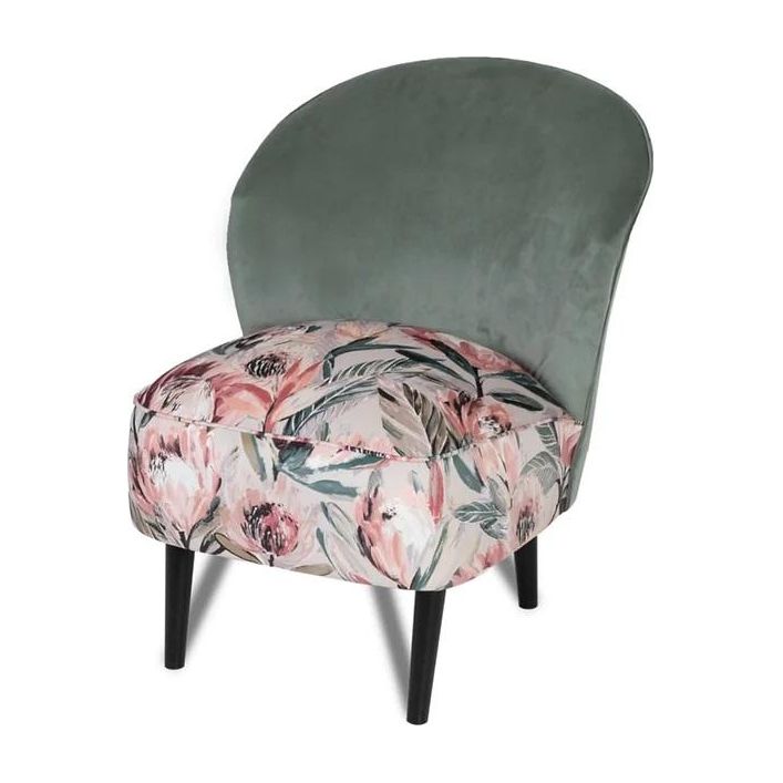GFA Evie Accent Chair - Sage Botanical Fabric - Beales department store
