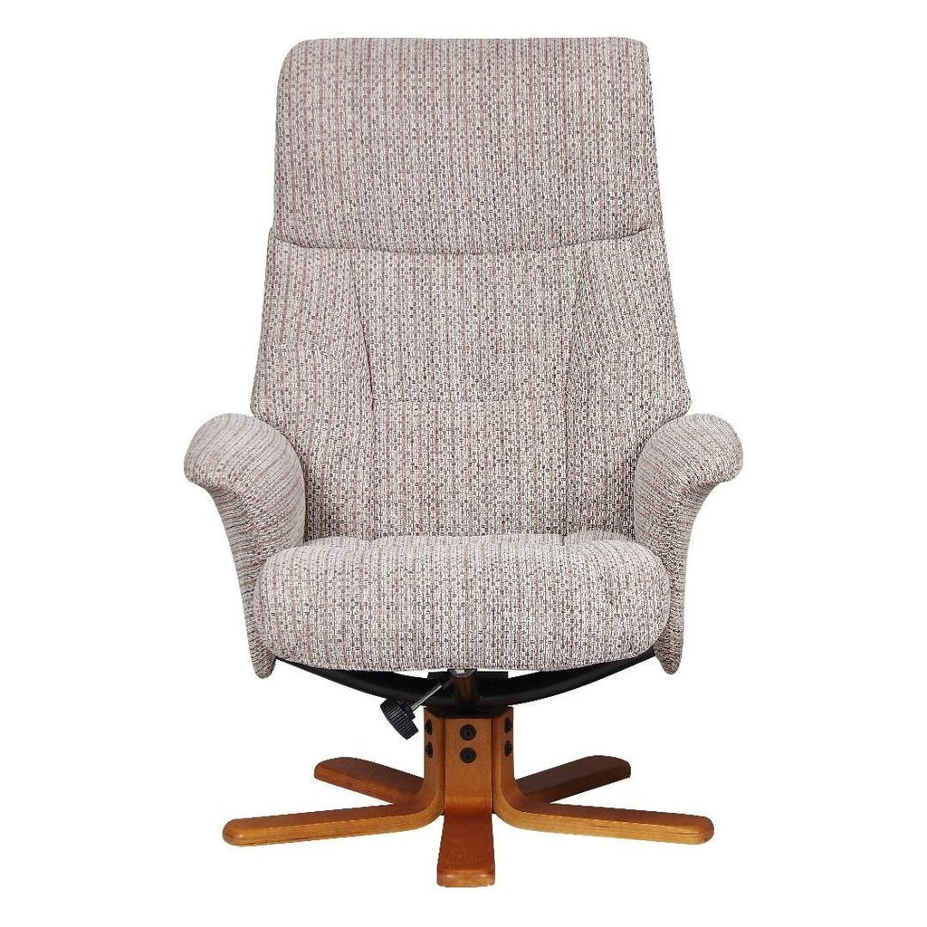 GFA Marseille Swivel Recliner Chair - Wheat Fabric - Beales department store