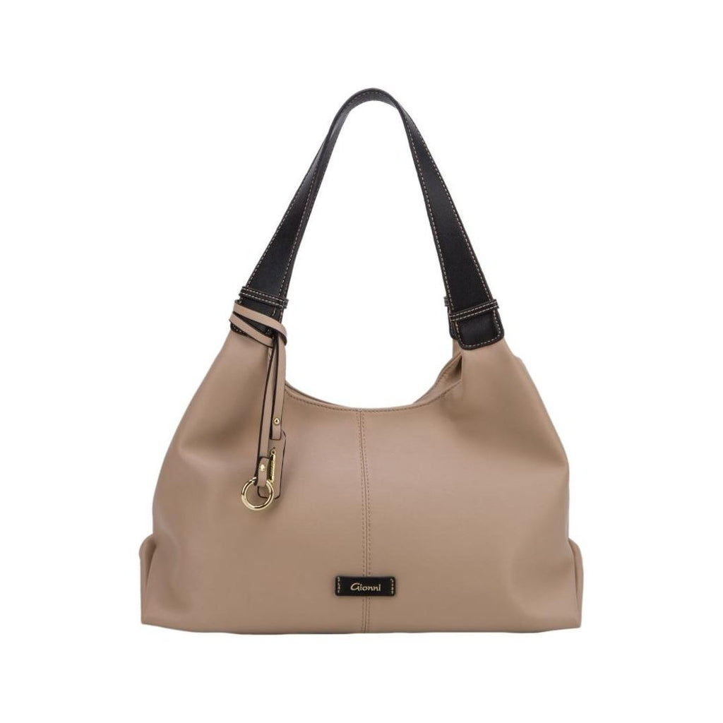 Gionni Nissi Soft Hobo Bag With Contrast Handle - Camel - Beales department store