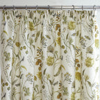 Grove Fennel Green Pencil Pleat Curtains