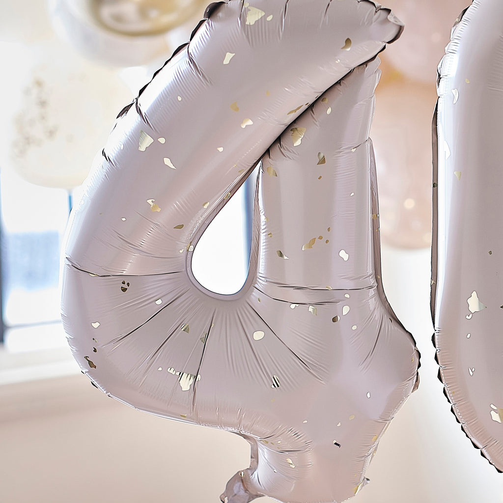 Gold Speckle 40th Birthday Balloons- 5 Inner Pack