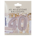 Gold Speckle 40th Birthday Balloons- 5 Inner Pack