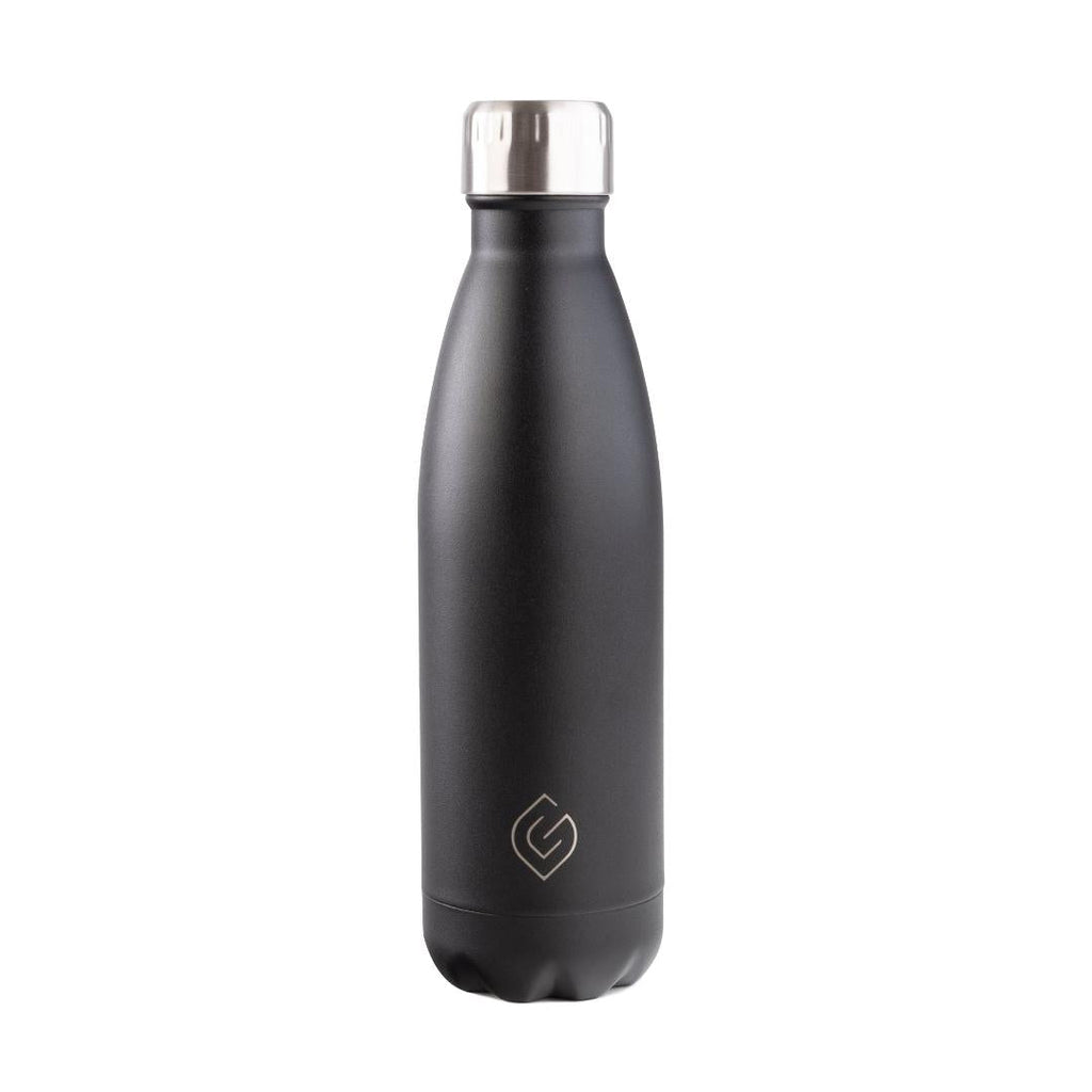 Greenfield Collection Coast Insulated Bottle - Black - Beales department store