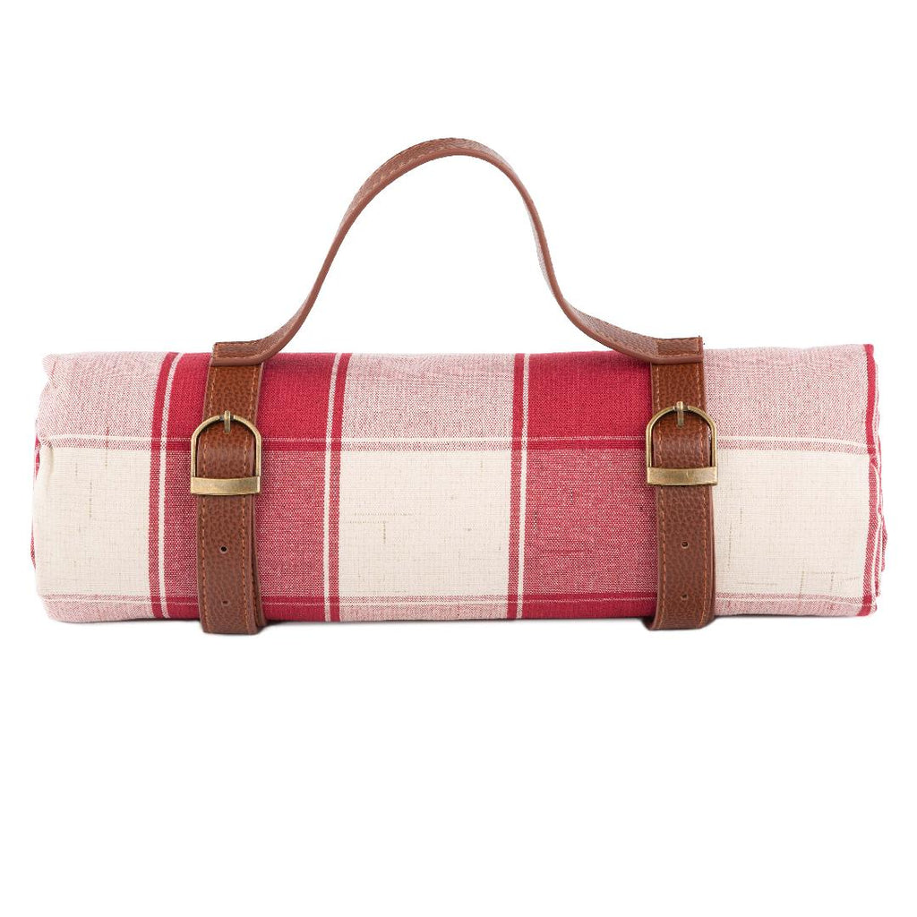 Greenfield Collection Core Picnic Blanket - Red Check - Beales department store