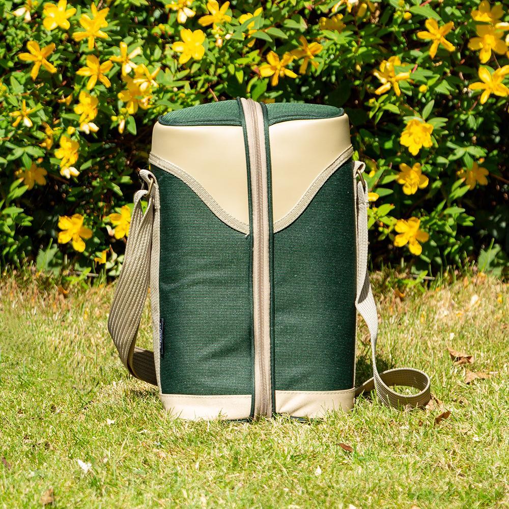 Greenfield Collection Deluxe Forest Green Flask Hamper - Beales department store