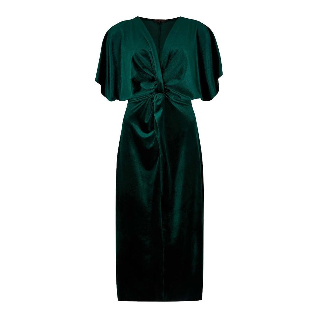 GWD by George Davies Charlotte Velvet Dress - Emerald - Beales department store