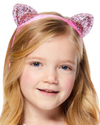 Pink Glitter Cat Ears