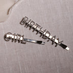 Pearl Embellished 'Birthday Girl' Hair Slides