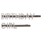 Pearl Embellished 'Birthday Girl' Hair Slides- 20 Inner Pack