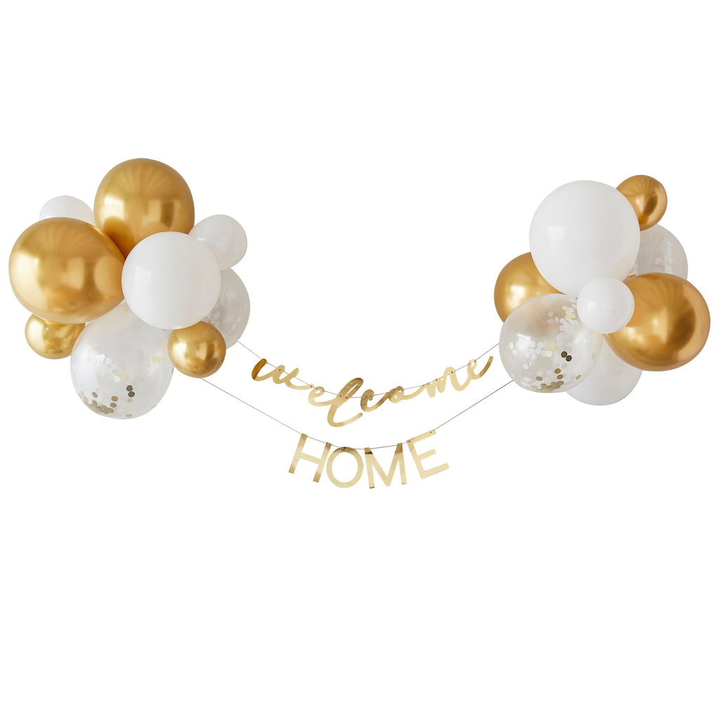 Welcome Home Bunting with Balloons