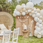 Neutral Ombre Tissue Paper Disc Party Backdrop