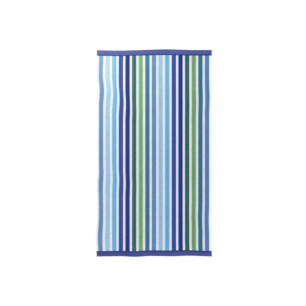 Helena Springfield Budding Brights Multi Stripe Towel - Blue/Green - Beales department store
