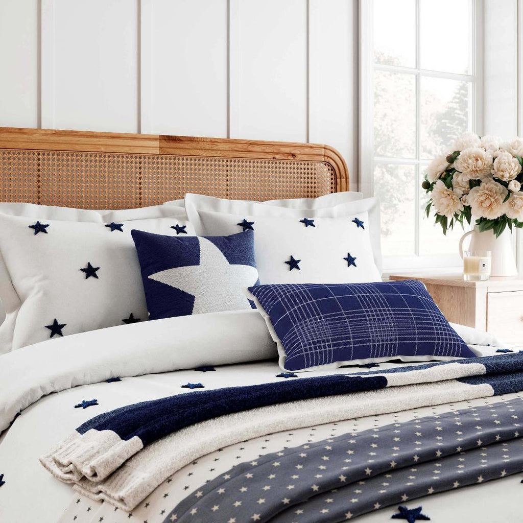 Helena Springfield Long Island Star Duvet Cover Set - Navy/White - Beales department store