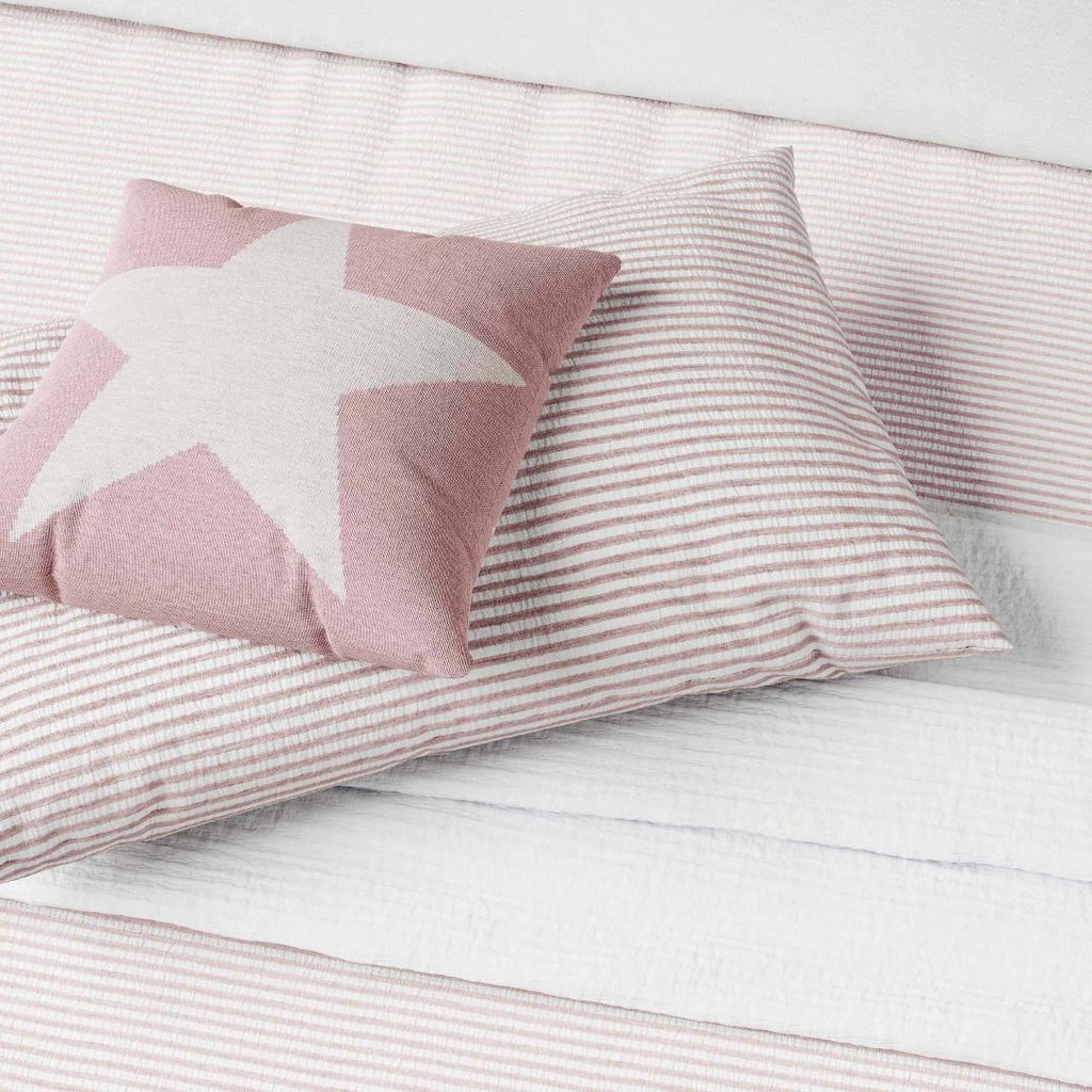 Helena Springfield Long Island Ticking Stripe Duvet Cover Set - Pink - Beales department store
