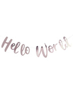 Hello World Rose Gold Letter Bunting - 2m