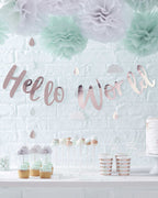 Hello World Rose Gold Letter Bunting - 2m