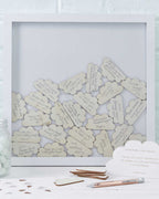 Hello World Wooden Frame Guestbook - 36cm