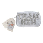 Embellished Pearl Team Hen Makeup Bag- 5 Inner Pack