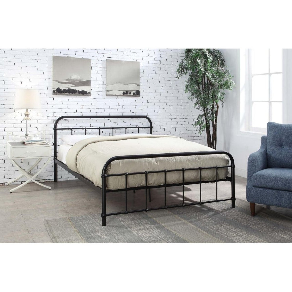 Henley Black Victorian Metal Bed - Beales department store