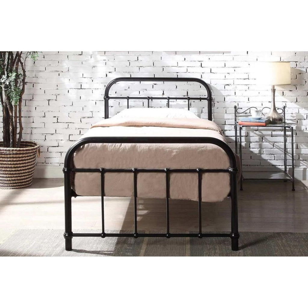 Henley Black Victorian Metal Bed - Beales department store