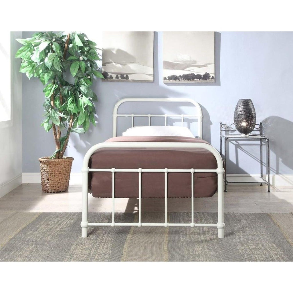 Henley White Victorian Metal Bed - Beales department store